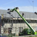 scaffold, roof, tiles, repair, building, construction, architecture, house, scaffolding, nature, home, structure, build, new, residential, housing, development, work, estate, builder, property, brick, safety, floor, facade, site, roofing construction, construct, industry, exterior, house exterior, sky, house roof, building construction